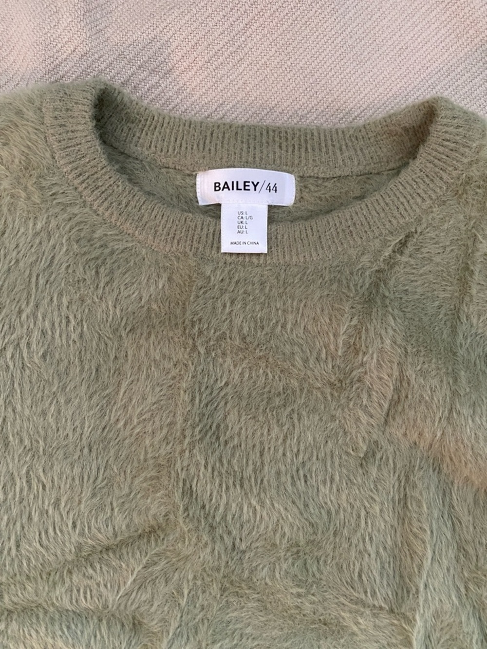 Bailey 44 Women's Sage Fuzzy Crewneck Sweater